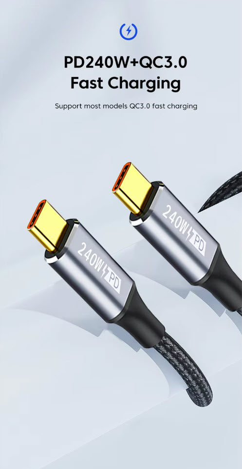 CurrentChic 2M USB-C 90° Right Angle Cable