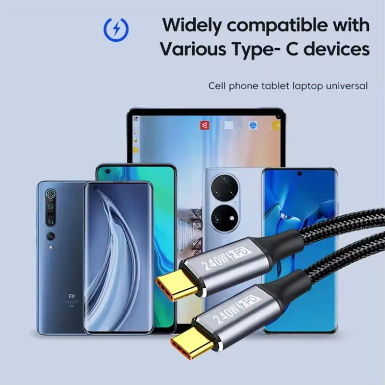 CurrentChic 2M USB-C 90° Right Angle Cable